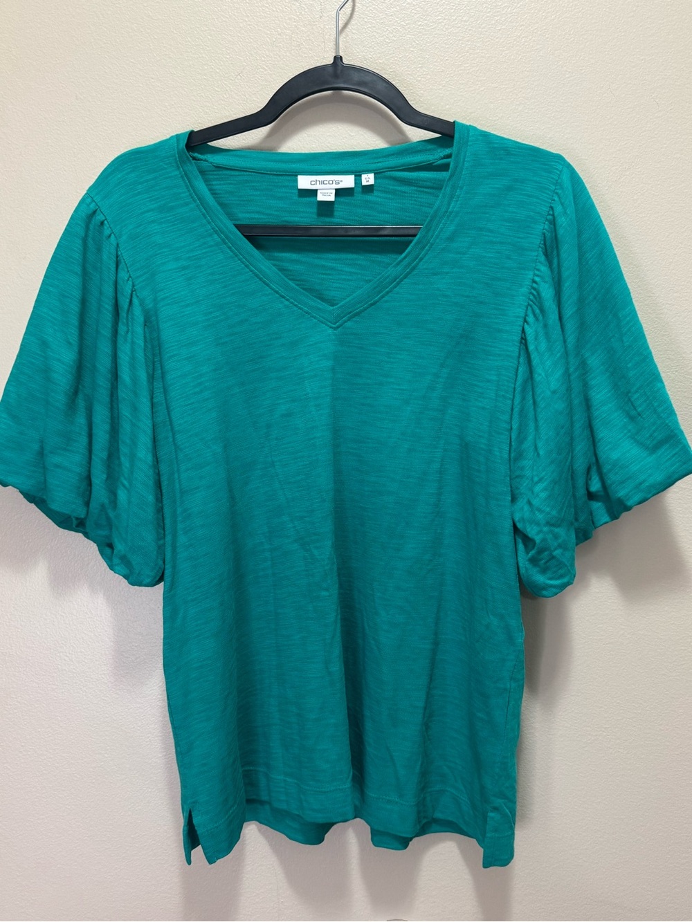 Chico's V-Neck Flutter Sleeve Top